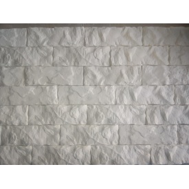 Декоративна гіпсова плитка Колотий цегла 21х7,2х1,2 см білий