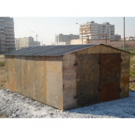 Гараж из черного металла 2 мм 6х3,5х2 м