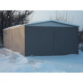 Гараж из черного металла 1,5 мм 6х4х2 м