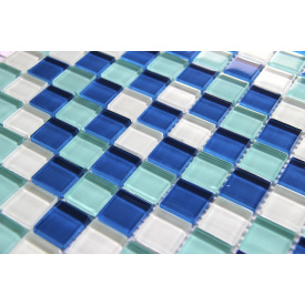 Стеклянная мозаика Керамик Полесье Crystal Shape Blue 300х300х6 мм
