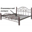 Металева ліжко Анжеліка Метал-Дизайн на дерев'яних ніжках 1400х2000 мм Київ