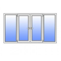 Металлопластиковое окно Стимекс Кommerling 88+ 3100х1300 мм Киев