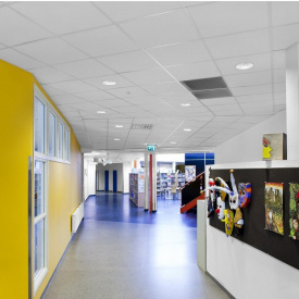 Акустична вологостійка біла гладка плита Rockfon Lilia 600x600x15 мм