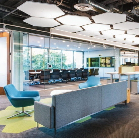 Акустичний дизайнерський острів Rockfon Eclipse ШЕСТИКУТНИК 1160х40 мм