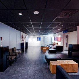 Акустическая влагостойкая черная гладкая плита Rockwool Rockfon Industrial Black 1200x600x20 мм.