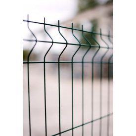 Секція огорожі Сітка Захід СТАНДАРТ КОЛОР 200х50 мм 4,0х4,0 мм 1,53х2,5 м оцинковка/ПП RAL 6005 зелений