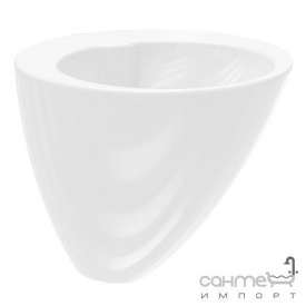 Підвісна Раковина суцільнолита з напівп'єдесталом Idevit Alfa 3101-2505 біла