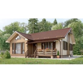 Дом деревянный из профилированного бруса 11x9 м общей площадью 99 м2