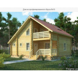 Будинок з профільованого бруса 8х10 м