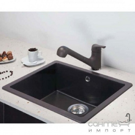Гранітна плита, мийка Schock Cristalite Quadro N100 63 mocha