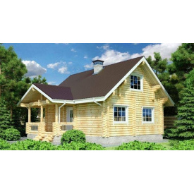 Дом из оцилиндрованного бревна 9х9 м