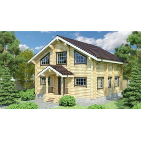 Деревянный дом из оцилиндрованного бревна 9х9 м