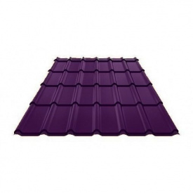 Металлочерепица Ruukki Decorrey Pural Matt 0,5 мм Баклажанный бархат