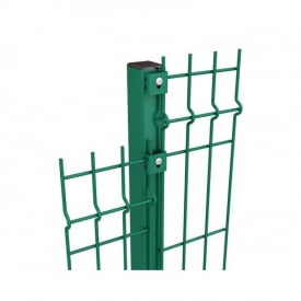 Стовп для огорож труба 58х38х1,5 мм з ППЛ покриттям 2,7 м зелений