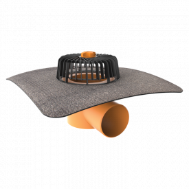 Покрівельна воронка горизонтальна з привареним бітумним фартухом