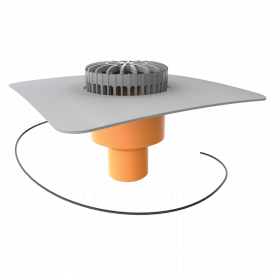 Терасна воронка вертикальна з підігрівом і привареним фартухом з ПВХ-мембрани