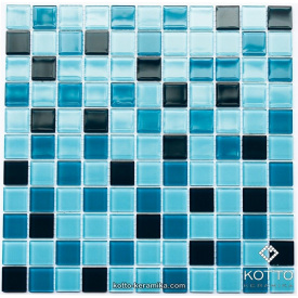 Скляна мозаїка Котто Кераміка GM 4020 C3 CERULEAN D CERULEAN M CERULEAN W 300х300х4 мм