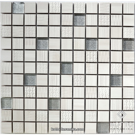 Декоративная мозаика Котто Керамика CM 3043 C2 CREAM SILVER 300x300x8 мм