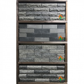 Цегла облицювальна ECOBRICK сірий чорний
