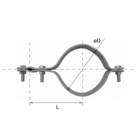 Затискач дроту на трубах 60 мм нержавіюча сталь IN KovoFlex