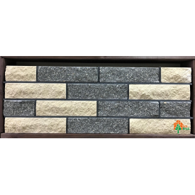 Кирпич облицовочный ECOBRICK мраморный 250x100x65 мм серый/слоновая кость