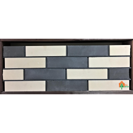 Кирпич облицовочный ECOBRICK гладкий 250x120x65 мм серый/слоновая кость