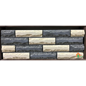 Кирпич облицовочный ECOBRICK луч 250x120x65 мм серый/слоновая кость