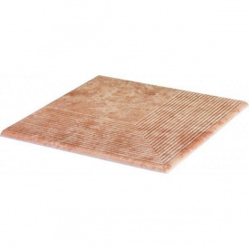 Ступінь кутова клінкерна Paradyz Ilario beige struktura 30x30 см