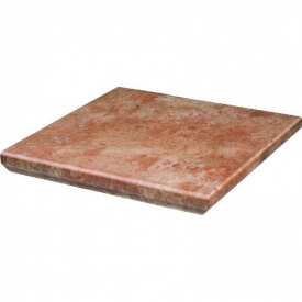 Ступень клинкерная угловая с капиносом Paradyz Ilario ochra struktura 33x33 см