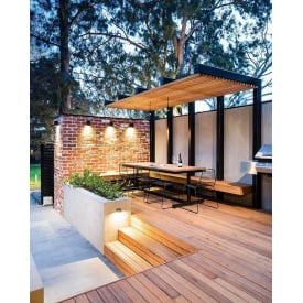 Строительство деревянной террасы с перголой Гюмри