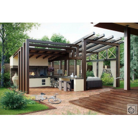 Будівництво перголи із термообробленої деревини під ключ