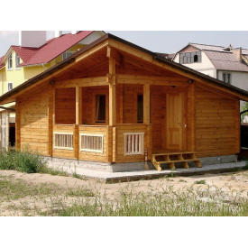 Строительство деревянной бани из клееного бруса