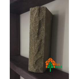 Кирпич облицовочный ECOBRICK скала ложок 250x100x65 мм оливка