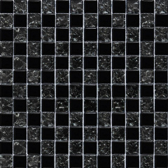 Мозаїка Grand Kerama шахматка чорний-чорний колотий 300х300 мм (2119) Київ