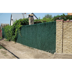 Зеленый забор с основой из оцинкованной сетки рабица Житомир
