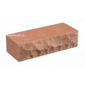Облицовочный кирпич LAND BRICK скала персик полнотелый 250х100х65 мм
