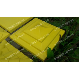 Крышка на забор LAND BRICK Токио желтая 400х400 мм