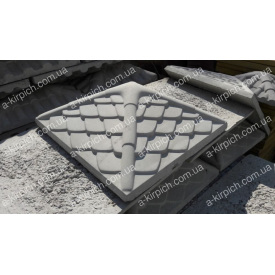 Крышка на забор LAND BRICK Дания серая 450х450 мм