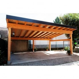 Навес для авто из клееного бруса строительство под ключ