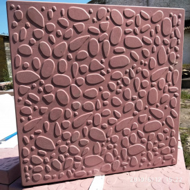 Тротуарна плитка Морська галька 400х400х35 мм червона