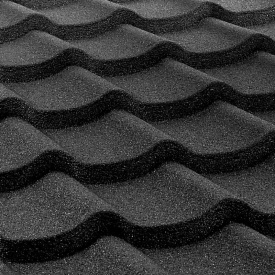 Композитна черепиця QueenTile Standart 3-тайлова 1100x1150 мм black