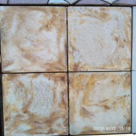 Тротуарна плитка Морська галька 400x400x35 мм бурштин