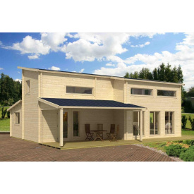 Дом деревянный из профилированного бруса 7.4х10.5