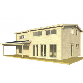 Дом деревянный из профилированного бруса 10.5х8.1