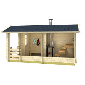 Беседка деревянная из профилированного бруса 2.3х5