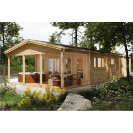 Дом деревянный из профилированного бруса 13х6