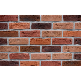 Облицовочная плитка Loft Brick Лонг Форд 30 295x50 мм Красно-коричневый с черными вставками