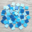 Скляна мозаїка Eco-Mosaic 20х20 мм 33х33 см синьо-блакитна мікс (MC153) Київ