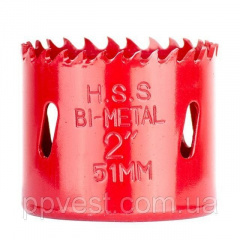 Коронка по металлу биметаллическая 51 мм INTERTOOL SD-5651 Ровно