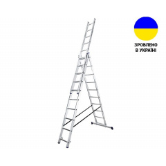 Трехсекционные лестницы Алюминиевая трехсекционная лестница 3х10 ступеней TRIOMAX VIRASTAR Тернопіль